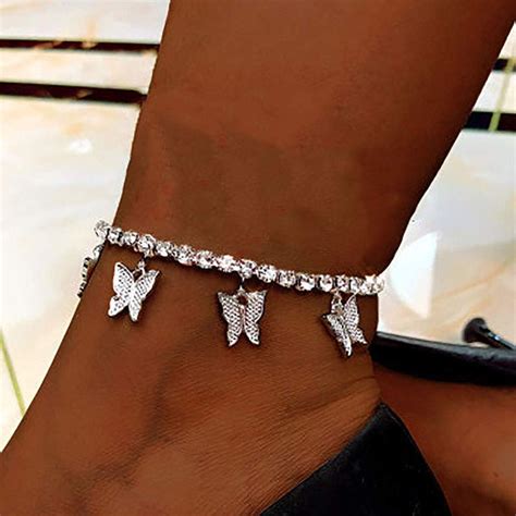 silver ankle bracelets amazon|amazon ankle bracelet for women.